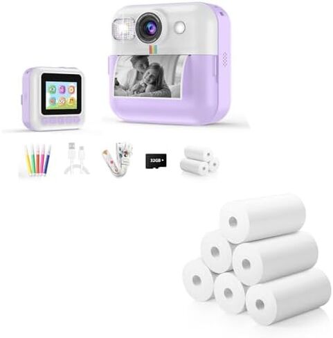 Kids Instant Print Camera*1 & 6 Rolls Print Paper*1 in Saudi Arabia