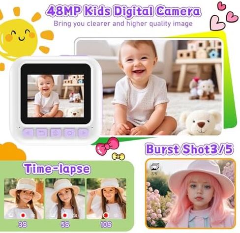 Kids Instant Print Camera*1 & 6 Rolls Print Paper*1 in Saudi Arabia