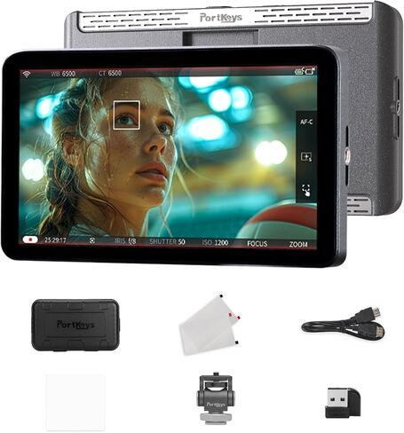 Portkeys LS7P 7" Camera Field Monitor Metal Frame Wireless Control for ARR1 MINI, A1/A9II/A7III/A7CII/FX3/FX30/ZV-E10/RX10/A7MIV/A6700/A7RIV/A7RV/ILX-LR1/A9III/RX0/A7III/FX6, BS1H/BGH1, R5/6/7/8, etc in Kuwait