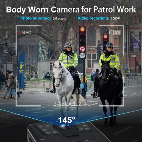 ONCHEER 1080P Sport Body Camera, with 32G TF Card Shoulder & Waist Clips, Police Body Cam Long Time Record, Personal Body Worn Cameras for Law Enforcement, Security Guards, Bike Trip in Saudi Arabia