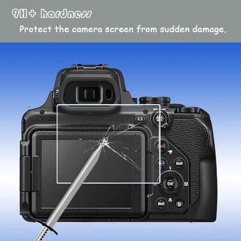Top and LCD TG Screen Protectors for Nikon Z6III DSLR-2+2PCs | Tempered Glass Screen Film for Nikon Z6 III z6 iii, Ultra-Clear, 9H+ Hardness, Anti-Scratch, Camera Screen Cover in Saudi Arabia