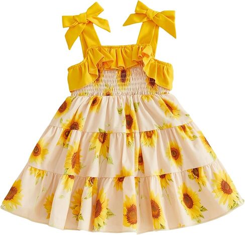 Toddler Watermelon Dress Baby Girl Strawberry Clothes Smocked Ruffle Dress Kids Beach Sundress Infant Summer Clothes in Saudi Arabia