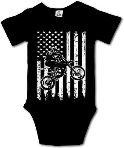 Dirt Bike Motocross Short Sleeve Baby Onesies Newborn Bodysuit Infant Clothes Black in Saudi Arabia