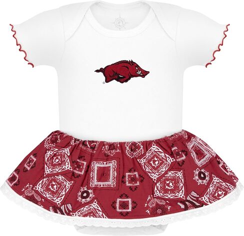 College Baby Bandana Bodysuit Dress - Arkansas Razorbacks Logo, for Baby Girls (6-12 Months) in Kuwait