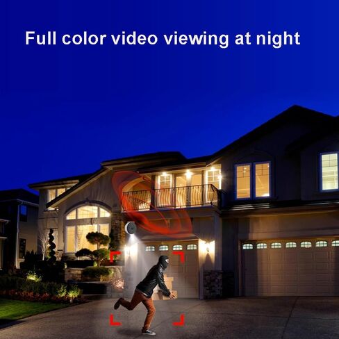 Starlight Window Camera, 2K Resolution, Full-Color Night Vision, Wi-Fi Indoor Security Camera, Wide Angle View, AI Detection in Kuwait