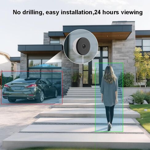 Starlight Window Camera, 2K Resolution, Full-Color Night Vision, Wi-Fi Indoor Security Camera, Wide Angle View, AI Detection in Kuwait