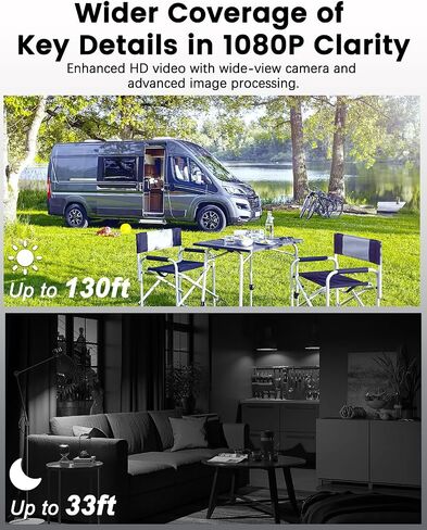 No WiFi Security Camera, 4G LTE Cellular Security Camera with SIM Card | 5200mAh Larger Battery Capacity, HD Portable Car Camera 4G, 160° Wide View, AI Motion Detection, No Red Glow Night Vision in Kuwait