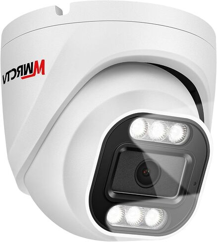 MWRCTV 8MP Security POE IP Camera Outdoor,2.8mm 110° Wide Angle Lens,AI Human Detection Smart Color Night Vision,Built in Mic,Full Metal Case IP66 Waterproof for Home Surveillance in Saudi Arabia