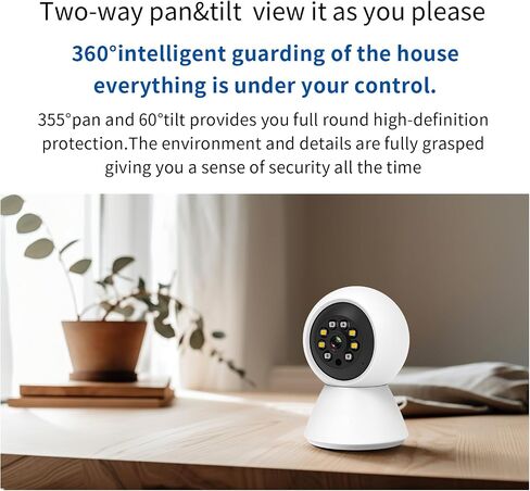 EVERSECU HD 2K 3.0MP WiFi Home Security Camera, Pan/tilt, Humanoid Auto Tracking, 2 Way Audio, Night Vision, Compatible with Alexa, Baby Monitor Elder Pet Camera(4pcs) in Saudi Arabia