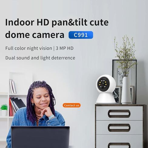 EVERSECU HD 2K 3.0MP WiFi Home Security Camera, Pan/tilt, Humanoid Auto Tracking, 2 Way Audio, Night Vision, Compatible with Alexa, Baby Monitor Elder Pet Camera(4pcs) in Saudi Arabia