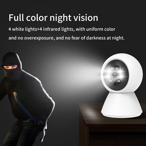 EVERSECU HD 2K 3.0MP WiFi Home Security Camera, Pan/tilt, Humanoid Auto Tracking, 2 Way Audio, Night Vision, Compatible with Alexa, Baby Monitor Elder Pet Camera(4pcs) in Saudi Arabia