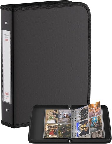 Tamfile Large 4x6" 400 Pocket Album, Fireproof Photo Binder with Plastic Sleeves (50 Pages), Waterproof Heavy Duty Photo Portfolio Folder with Clear Sheet Protectors, Each Page Holds 8 Pictures in Saudi Arabia