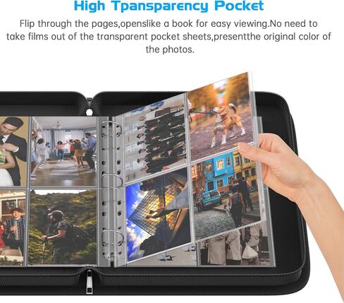 Tamfile Large 4x6" 400 Pocket Album, Fireproof Photo Binder with Plastic Sleeves (50 Pages), Waterproof Heavy Duty Photo Portfolio Folder with Clear Sheet Protectors, Each Page Holds 8 Pictures in Saudi Arabia