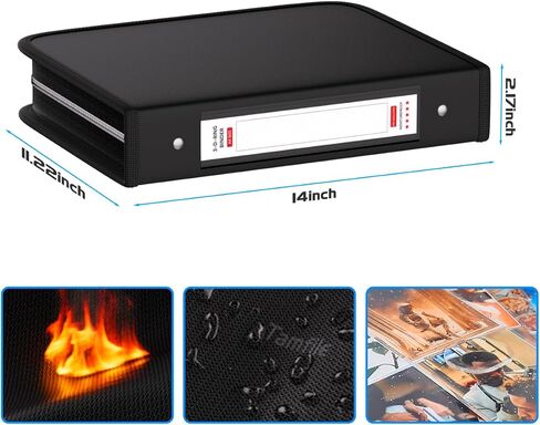 Tamfile Large 4x6" 400 Pocket Album, Fireproof Photo Binder with Plastic Sleeves (50 Pages), Waterproof Heavy Duty Photo Portfolio Folder with Clear Sheet Protectors, Each Page Holds 8 Pictures in Saudi Arabia