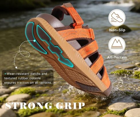 KuaiLu Orthopedic Closed Toe Sandals For Womens Athletic Outdoor Walking | Recovery Cushion Sandals With Arch Support Plantar Fasciitis Shoes Hiking Travel Beach Essentials Fisherman Sandal, Brown 7 in Saudi Arabia