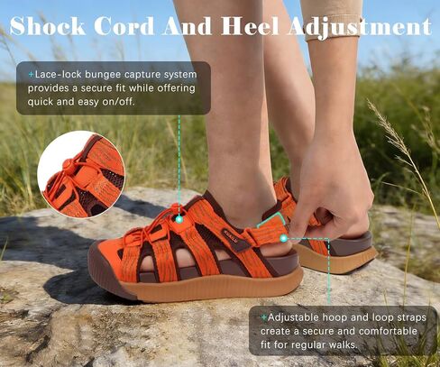 KuaiLu Orthopedic Closed Toe Sandals For Womens Athletic Outdoor Walking | Recovery Cushion Sandals With Arch Support Plantar Fasciitis Shoes Hiking Travel Beach Essentials Fisherman Sandal, Brown 7 in Saudi Arabia
