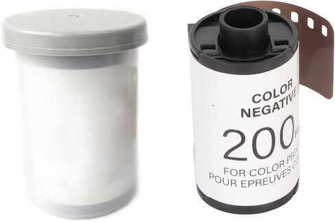 35mm Color Print Film, Color Negative Film for 135 Camera, 8 Exposures with 200 ISO Light Sensitivity, High Resolution Vintage Look Film for Indoor Outdoor Photography in Saudi Arabia