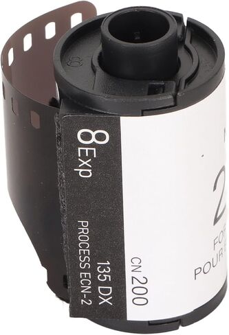 35mm Color Print Film, Color Negative Film for 135 Camera, 8 Exposures with 200 ISO Light Sensitivity, High Resolution Vintage Look Film for Indoor Outdoor Photography in Saudi Arabia