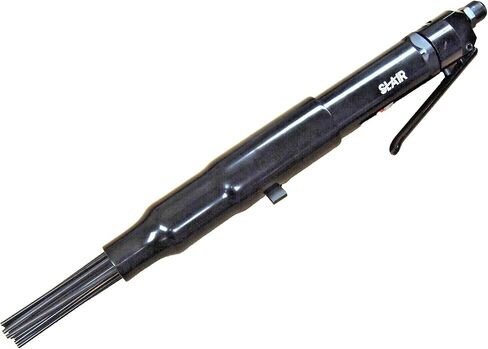 SLAIR 18" Pneumatic Needle Scaler - 5000 BPM with 19 Heat-Treated Needles, Removes Paint, Rust & Welding Slag - Adjustable Bayonet Lock, 1/4" NPT Air Inlet (Includes Oil Can & Connector, Model XX558) in Saudi Arabia
