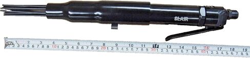 SLAIR 18" Pneumatic Needle Scaler - 5000 BPM with 19 Heat-Treated Needles, Removes Paint, Rust & Welding Slag - Adjustable Bayonet Lock, 1/4" NPT Air Inlet (Includes Oil Can & Connector, Model XX558) in Saudi Arabia