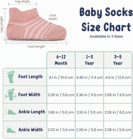 GOTS Organic Cotton Blend Ankle Toddler Socks 6M-12M-2t-3t-4t-5t Baby Gift in Kuwait
