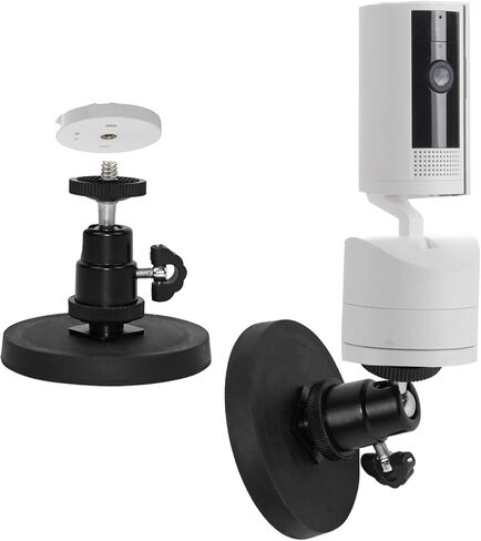 Magnetic Camera Mount Compatible with Ring Pan-Tilt Indoor Cam 2024 Release | No Drill Magnetic Holder, 90° Adjustable Ball Head, Waterproof, Strong Magnetic Force, Camara Bracket for Metal Surfaces in Saudi Arabia