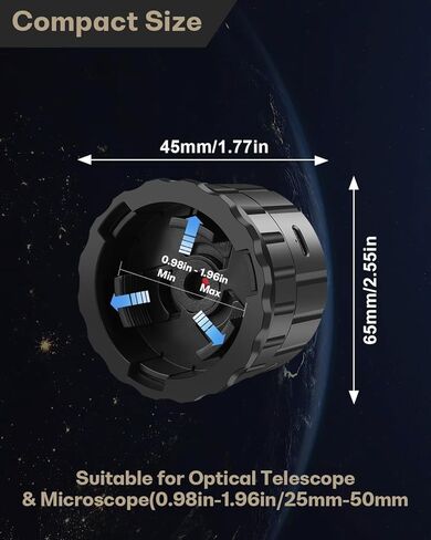 WiFi Telescope Eyepiece Camera for Astronomy - 4MP Electronic Eyepiece Camera for Astrophotography, Planetary and Bird Watching, Fits 25mm-50mm Optical Telescopes and Microscopes in Kuwait