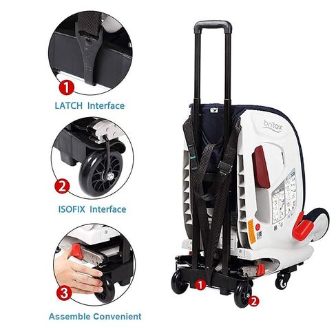 Car Seat Trolly, Go Carts for Kids,Car Seat Carrier for Airport with Wheels and Compact Fold Travel in Kuwait