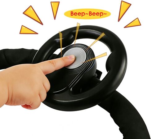 Stroller Steering Wheel Toy, Plastic Steering Wheel for Stroller Shopping Carts Cart Universal Detachable Simulated Driving Experience for Bumper, Racing, Rocking, Infant Car. in Kuwait