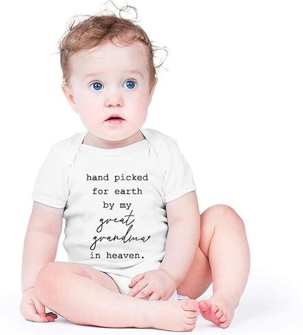 listery Hand Picked For Earth By My Great Grandma Bodysuit New Boys Baby Girls By My Great Grandma 3M in Saudi Arabia
