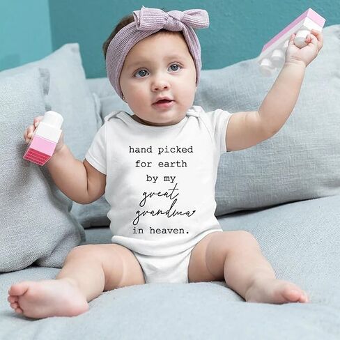 listery Hand Picked For Earth By My Great Grandma Bodysuit New Boys Baby Girls By My Great Grandma 3M in Saudi Arabia