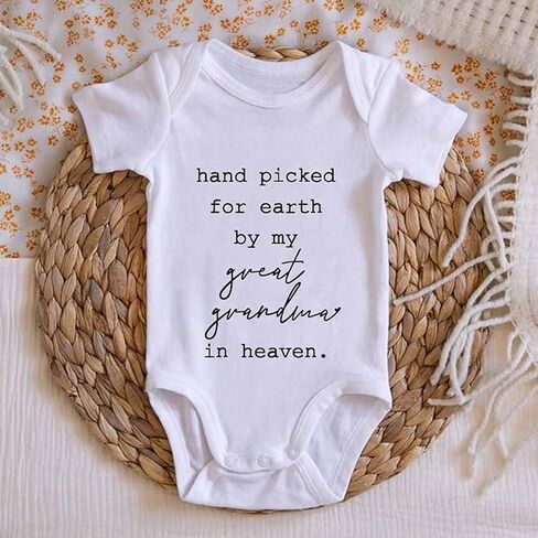 listery Hand Picked For Earth By My Great Grandma Bodysuit New Boys Baby Girls By My Great Grandma 3M in Saudi Arabia