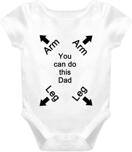 You Can Do This Dad Arm Leg Baby Infant Clothing Funny Baby One Piece T Shirt in Saudi Arabia