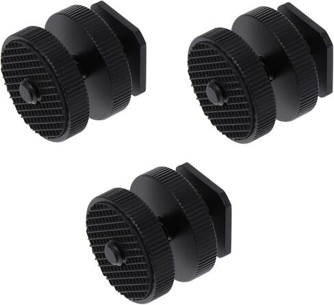 HOMSFOU Replacement: 3 Piece Cold Shoe Mount Kit 1/4 Inch Screw Hot Shoe Adapter for Camera Rig in Kuwait