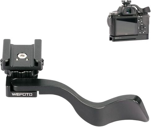 Camera Thumb Grip with Detachable Cold Shoe Mount, Ergonomic Thumb Rest for Sony A7M/A7R/A7S & A9 Series Cameras, Hot Shoe Protection & Secure Hold for Photography in Saudi Arabia