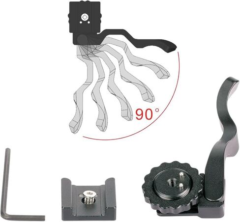 Camera Thumb Grip with Detachable Cold Shoe Mount, Ergonomic Thumb Rest for Sony A7M/A7R/A7S & A9 Series Cameras, Hot Shoe Protection & Secure Hold for Photography in Saudi Arabia