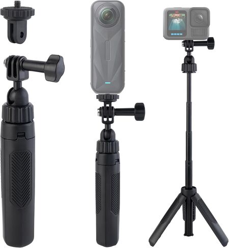 Walking Way 40cm/15.75" Extendable Tripod, Mini Portable Selfie Stick for DJI Osmo Action 6/5 Pro/Pocket 3/Xtra Muse, GoPro Hero 13/12/11/10/Max, Insta360 X5/Ace Pro 2, Stable Stand, Vlog Handle Grip in Saudi Arabia