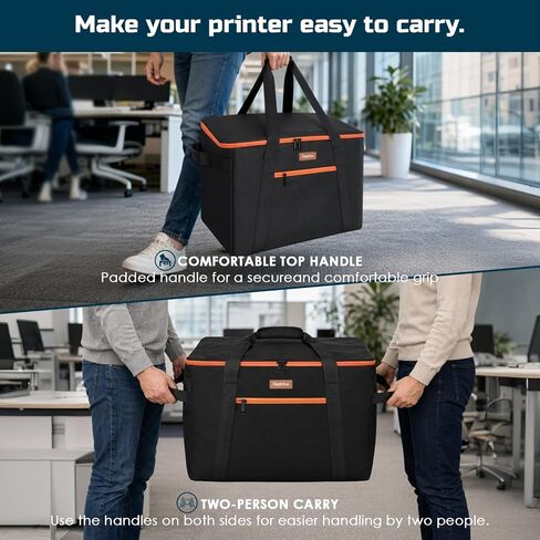 Padded Printer Carrying Case,Heavy Duty Water Resistant 600D Exterior | Thick Padding & Multiple Pockets for Event Printers, Accessories & Cords in Kuwait
