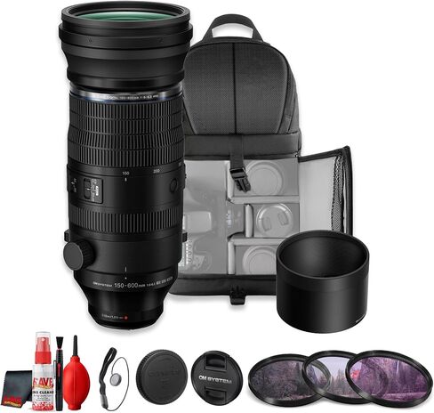 OM SYSTEM M.Zuiko Digital ED 150-600 مم f/5-6.3 هي عدسة، عدسة تكبير تليفوتوغرافي فائقة من Micro Four Thirds، ما يعادل 300-1200 مم، المزامنة هي التثبيت (حزمة) in Kuwait