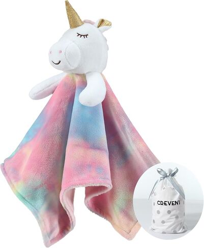 CREVENT Cozy Plush Baby Security Blanket, Loveys for Baby Girls and Boys, Birthday (Cow) in Saudi Arabia