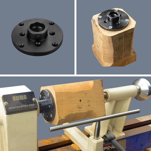 4" Wood Lathe Steel Faceplate Chucks,Faceplate for Wood Lathe,Lathe Face Plate Fit for 1-1/4''X8TPI Spindle without Screwchuck in Saudi Arabia