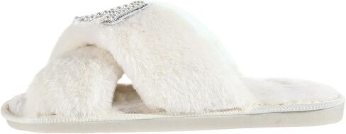 MAMA Slippers for Women Fuzzy Indoor House Slippers with Pearls Gift for New Mom Mothers Day Gift White 9-10 in Saudi Arabia