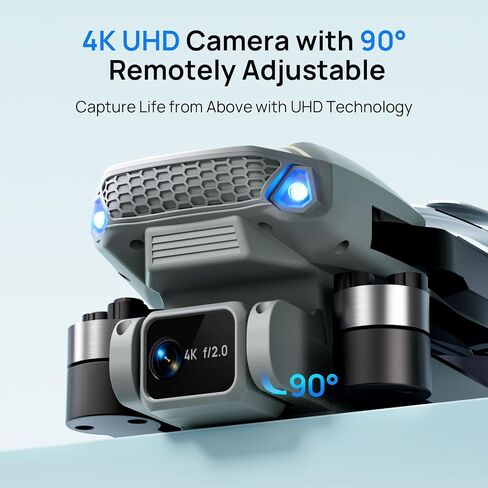 Ameta Drones with Camera for Adults 4k UHD, S20 Lite Brushless Motor FPV Foldable RC Drones for Adults Kids Beginners with 36 Mins Long Flight, Propellers Props Blades, Altitude Hold, Headless Mode in Saudi Arabia