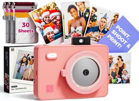 HPRT 2-in-1 Instant Print Camera & Portable Photo Printer, Bluetooth 2x3 Photo Printer for iPhone & Android, Mini Instant Camera for Kids (30 Sheets Included) in Saudi Arabia