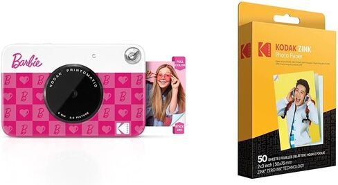 Barbie x Kodak Printomatic Full-Color Instant Print Digital Camera + KODAK 2"x3" Premium Photo Paper (50 Sheets) in Kuwait