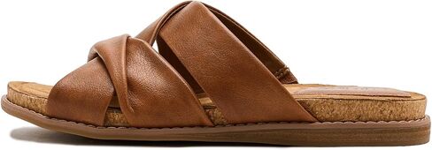 EuroSoft Women's Eirene Slide Sandal, Luggage, 7 in Saudi Arabia