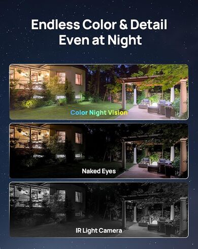 Anona 4K Solar Security Cameras Wireless Outdoor, Forever Power with Solar Panel, 8MP Color Night Vision, 24/7 AOV Recording, No Monthly Fees, AI Detection, Easy Setup, 2.4 G WiFi, IP67, 2 Pack in Saudi Arabia