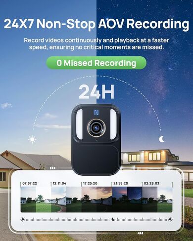 Anona 4K Solar Security Cameras Wireless Outdoor, Forever Power with Solar Panel, 8MP Color Night Vision, 24/7 AOV Recording, No Monthly Fees, AI Detection, Easy Setup, 2.4 G WiFi, IP67, 2 Pack in Saudi Arabia