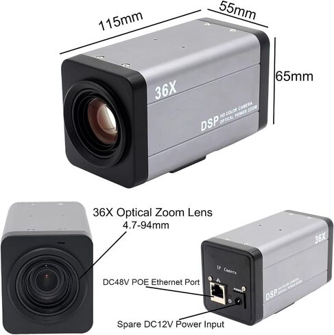 4K 8MP 36X Optical Zoom Camera, POE CCTV Network Box Bullet IP Indoor Outdoor Security AI Camera,128G TF Card Included, Two-Ways Audio, Motion Detection Face Recorder, XMEYE in Saudi Arabia