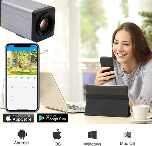 4K 8MP 36X Optical Zoom Camera, POE CCTV Network Box Bullet IP Indoor Outdoor Security AI Camera,128G TF Card Included, Two-Ways Audio, Motion Detection Face Recorder, XMEYE in Saudi Arabia